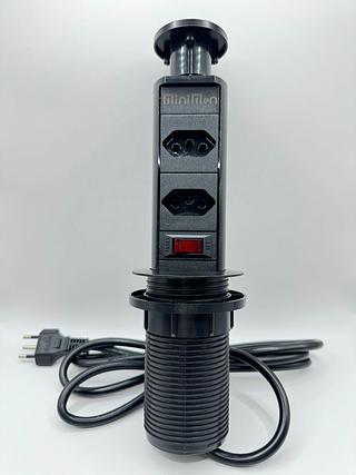 TORRE MULTIPLUS RETRATIL COM 2 TOMADAS 1,80M MINIMEN