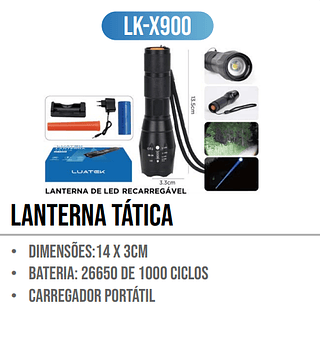 LANTERNA TáTICA LUATEK