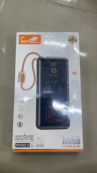 POWER BANK 10000MAH ESTAVEL TURBO 22.5W ELETROMEX