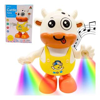 VAQUINHA A PILHA DANÇA COM SOM E LUZ BRINQUEDO INFANTIL CATTLE FUNNY