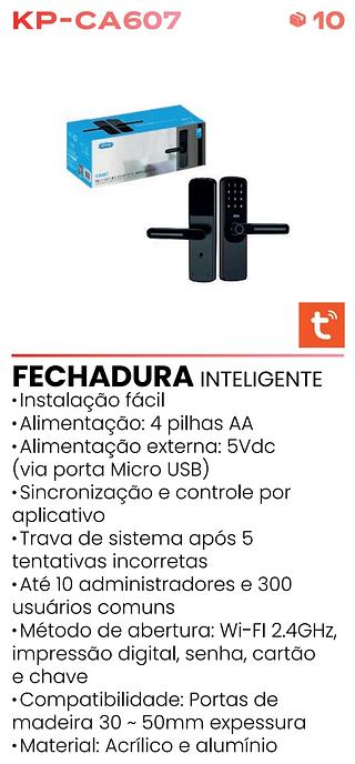FECHADURA DE PORTA INTELIGENTE WIFI 5EM1 KNUP