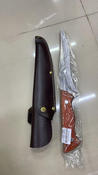 FACA ARTESANAL LÂMINA AFIADA FULL TANG CABO MADEIRA CORTE LUATEK