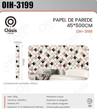 PAPEL DE PAREDE 45*500CM OÁSIS MARKET