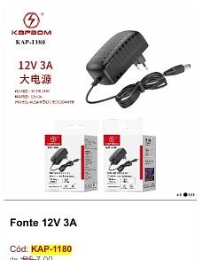 FONTE 12V ADAPTADOR PARA FITA LED NEON KAPBOM