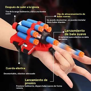 Guantes De Spiderman Para Niños Con Lanzador De Telarañas Ju