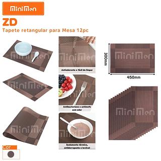 TAPETE RETANGULA PARA MESA MINIMEN (TEXTILENE COLORE PRATA )