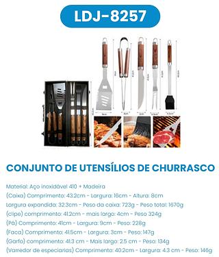 KIT DE CHURRASCO COM MALETA LUATEK