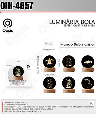 LUMINARIA BOLA ESFERA CRISTAL DE MESA OÀSIS MARKET
