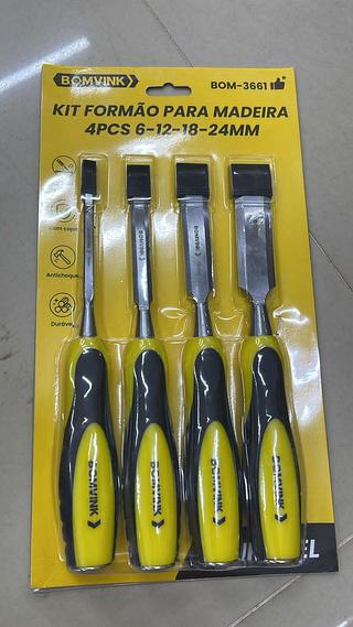 KIT FORMÃO PARA MADEIRA 4PCS 6-12-18-24MM BOMVINK