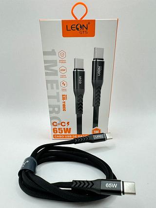 CABO DE DADOS 65W 1M TIPO-C X TIPO-C LEON GTS
