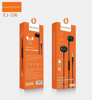 FONE DE OUVIDO IN-EAR 3.5MM AUX HMASTON