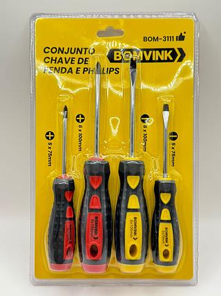 CONJUNTO CHAVE DE FENDA E PHILLIPS BOMVINK
