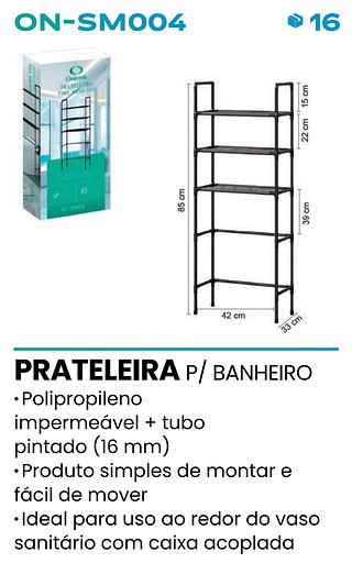 PRATELEIRA PARA BANHEIRO ESTRUTURA EM CAMADAS ORGANIZACAO POR CATEGORIAS ONISTEK