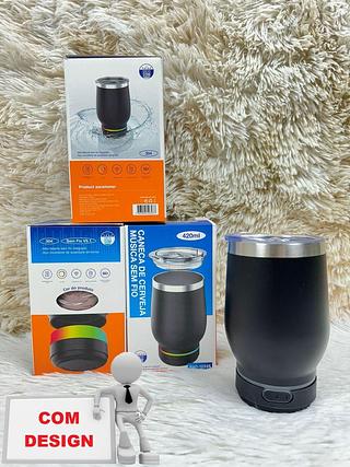 CANECA DE CERVEJA MUSICA SEM FIO 420ML（COM DESIGN）