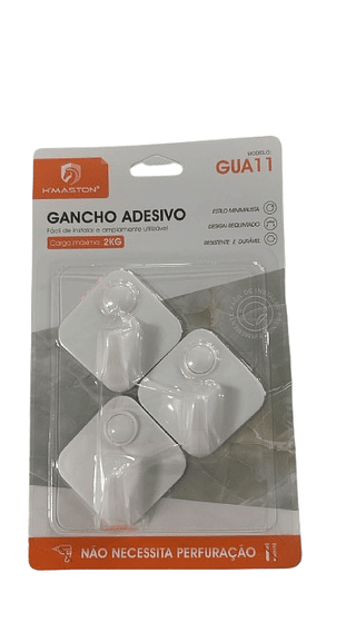 GANCHO ADESIVO PARA CASA CARGA MAXIMA 2KG HMASTON