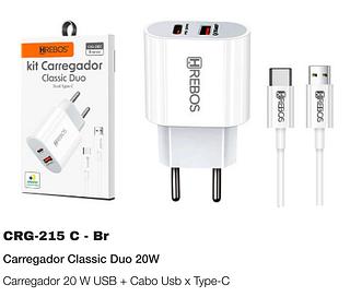 KIT CARREGADOR CLASSIC DUO HREBOS