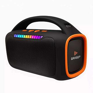 CAIXA DE SOM PORTATIL WIRELESS RGB COM MICROFONE GRASEP