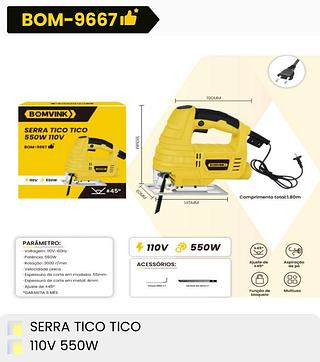 SERRA TICO TICO 550W 127V BOMVINK
