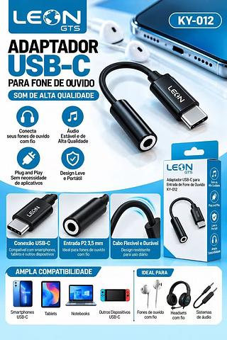 ADAPTADOR USB-C PARA ENTRADA DE FONE DE OUVIDO