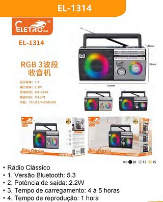 RADIO CLASSICO RECEPTOR DE 3 BANDAS ELETRO MEX