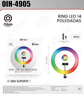 RING LED 14 POLEGADAS 36CM (COM TRIPÉ 2.1M) OÀSIS MARKET