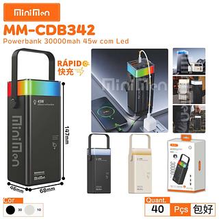 POWERBANK 30000MAH 45W COM LED MINIMEN