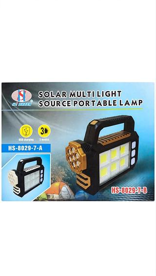 LÂMPADA/LUMINÁRIA PORTÁTIL SOLAR DE MÚLTIPLAS FONTE DE LUZ