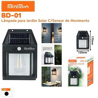 LUMINÁRIA DE PAREDE SOLAR 18W 1200MAH MINIMEN