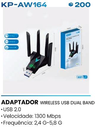 ADAPTADOR WIRELESS USB DUAL BAND 867MBPS KNUP