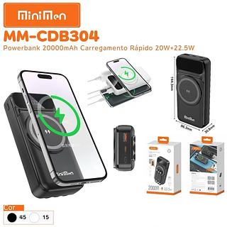 POWER BANK MULTIFUNÇÕES BANCO DE ENERGIA 20000MAH 22.5W MINIMEN