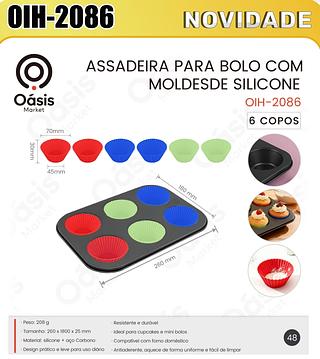 ASSADEIRA PARA BOLO COM MOLDES DE SILICONE OASIS MARKET
