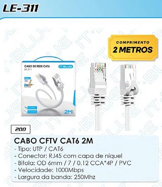 CABO DE REDE CAT6 IT-BLUE