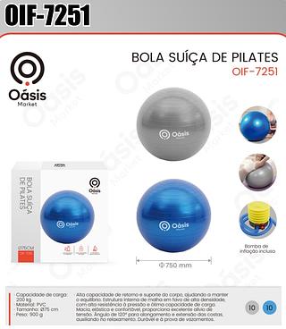 BOLA SUIÇA DE PILATES 075CM OÀSIS MARKET