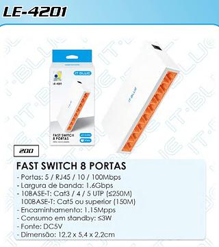 FAST SWITCH 8 PORTAS IT-BLUE