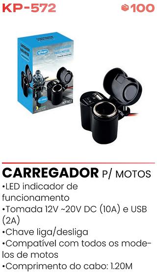 CARREGADOR PARA MOTO 12-24DC KNUP