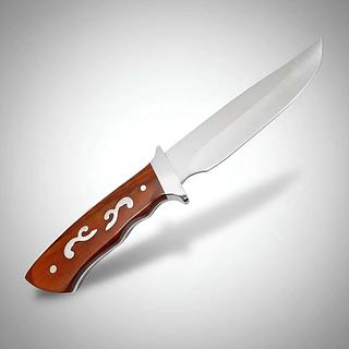 FACA RÚSTICA DE COZINHA E CHURRASCO 25CM CURVA / MADEIRA LUATEK