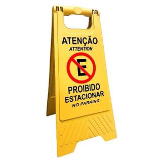 PLACA SINALIZADORA DE PISO MOLHADO EM LIMPEZA BOMVINK