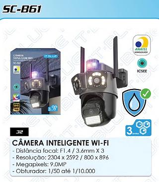 CAMERA DUPLA COM WIFI INTELIGENTE SENSORES IT-BLUE
