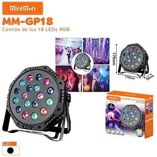 CANHÃO DE LUZ LED 18 LEDS MINIMEN