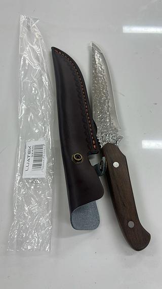 FACA LÂMINA AÇO INOX CABO EM MADEIRA LUATEK