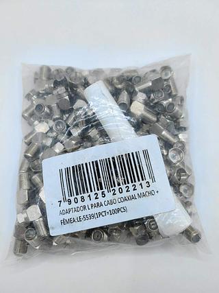 PACOTE DE ADAPTADOR L PARA CABO COAXIAL MACHO+FEMEA IT-BLUE