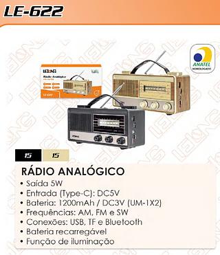 RADIO ANALOGICO FM/AM/SW BT LELONG