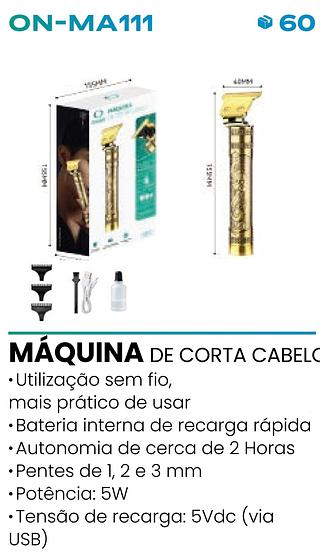 MAQUINA DE CORTAR CABELO 3 PENTES 1200MAH ONISTEK