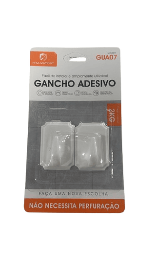 GANCHO ADESIVO PARA CASA CARGA MAXIMA 2KG HMASTON