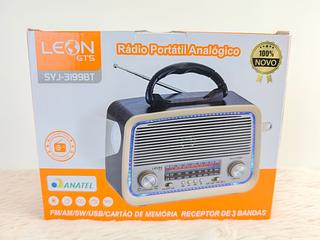 RADIO PORTATIL ANALOGICO RECEPTOR DE 3 BANDAS LEON GTS