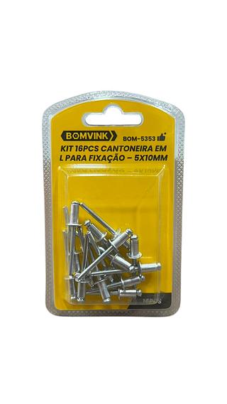 KIT 16PCS CANTONEIRA EM L PARA FIXAÇÃO – 5X10MM BOMVINK