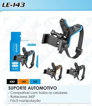 SUPORTE UNIVERSAL PARA CELULAR EM CAPACETE IT-BLUE