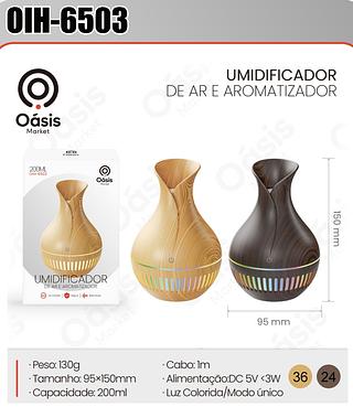 UMIDICADOR DE AR E AROMATIZADOR 200ML OÀSIS MARKET