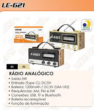 RADIO ANALOGICO FM/AM/SW BT LELONG