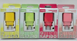 CARREGADOR RAPIDO COLORIDO LEON